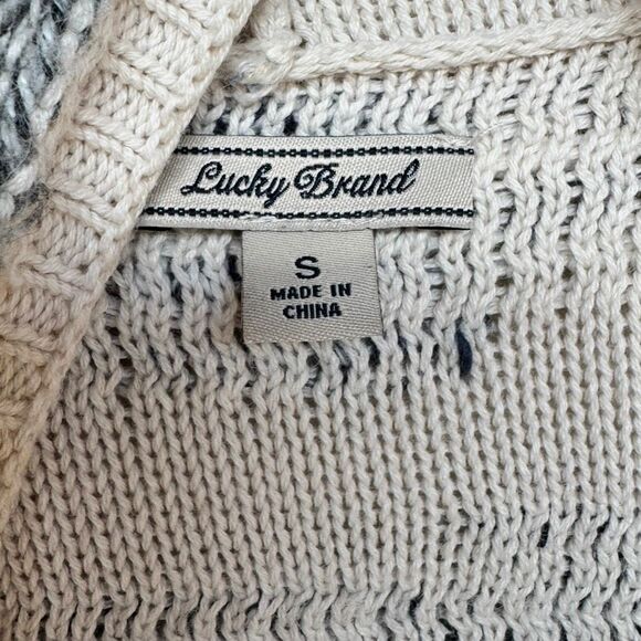 Lucky Brand Striped Open Knit Cardigan S - Picture 4 of 5